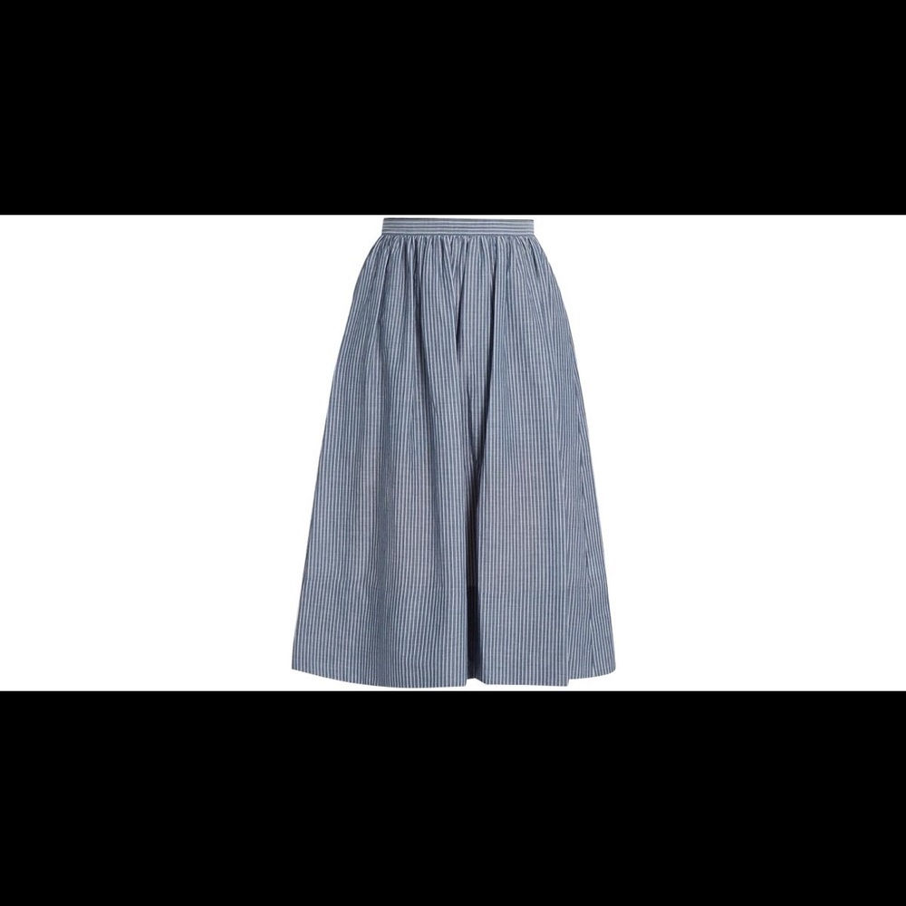 Vince blue stripe wrap skirt